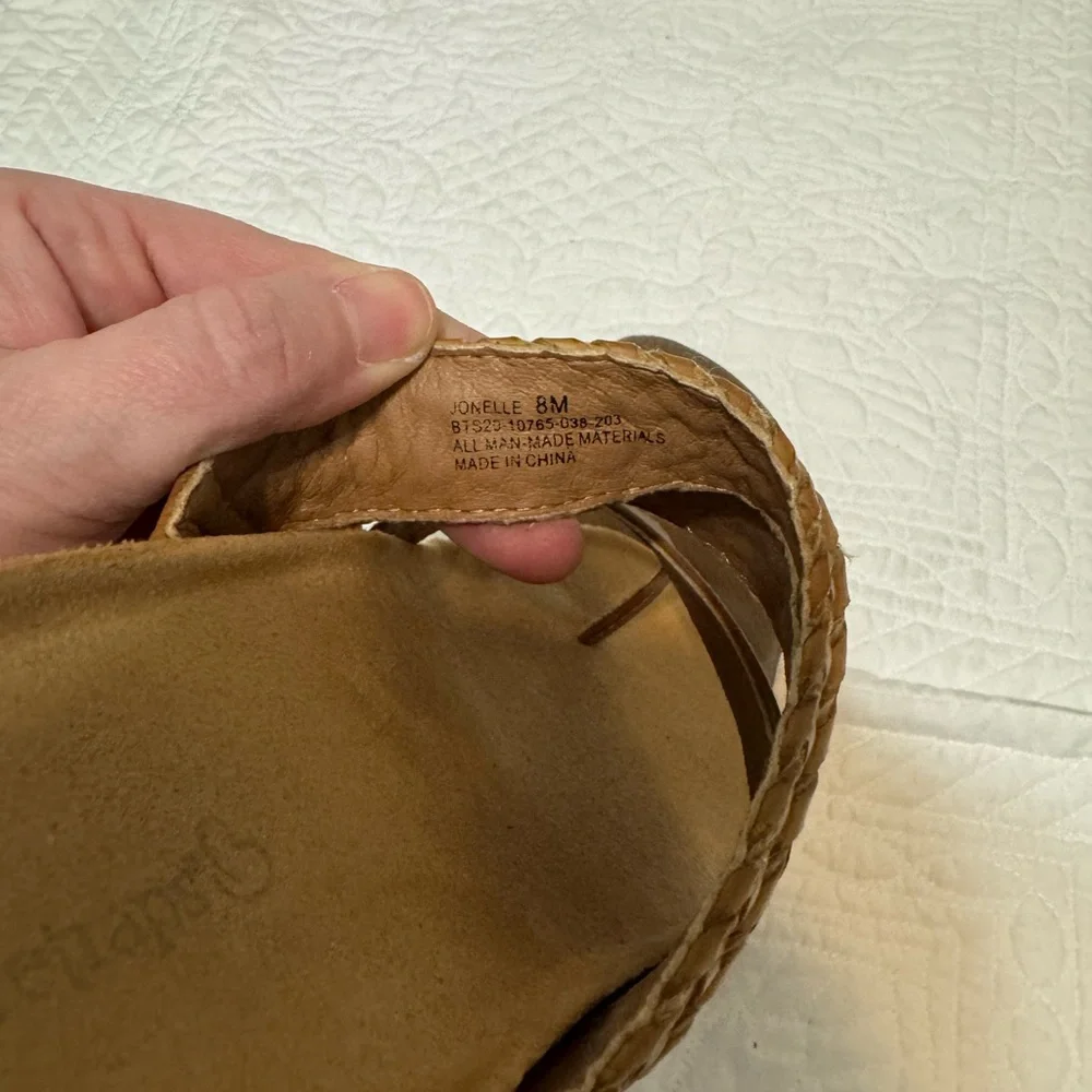 BareTraps Tan and Brown Braided Sandals - Picture 5 of 7